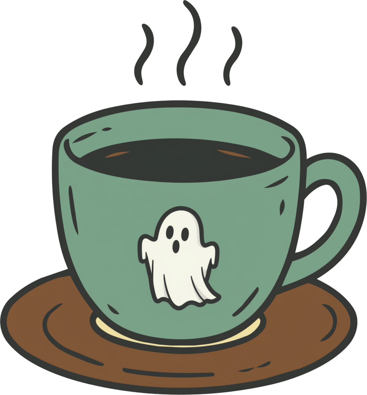 Ghost coffee cup