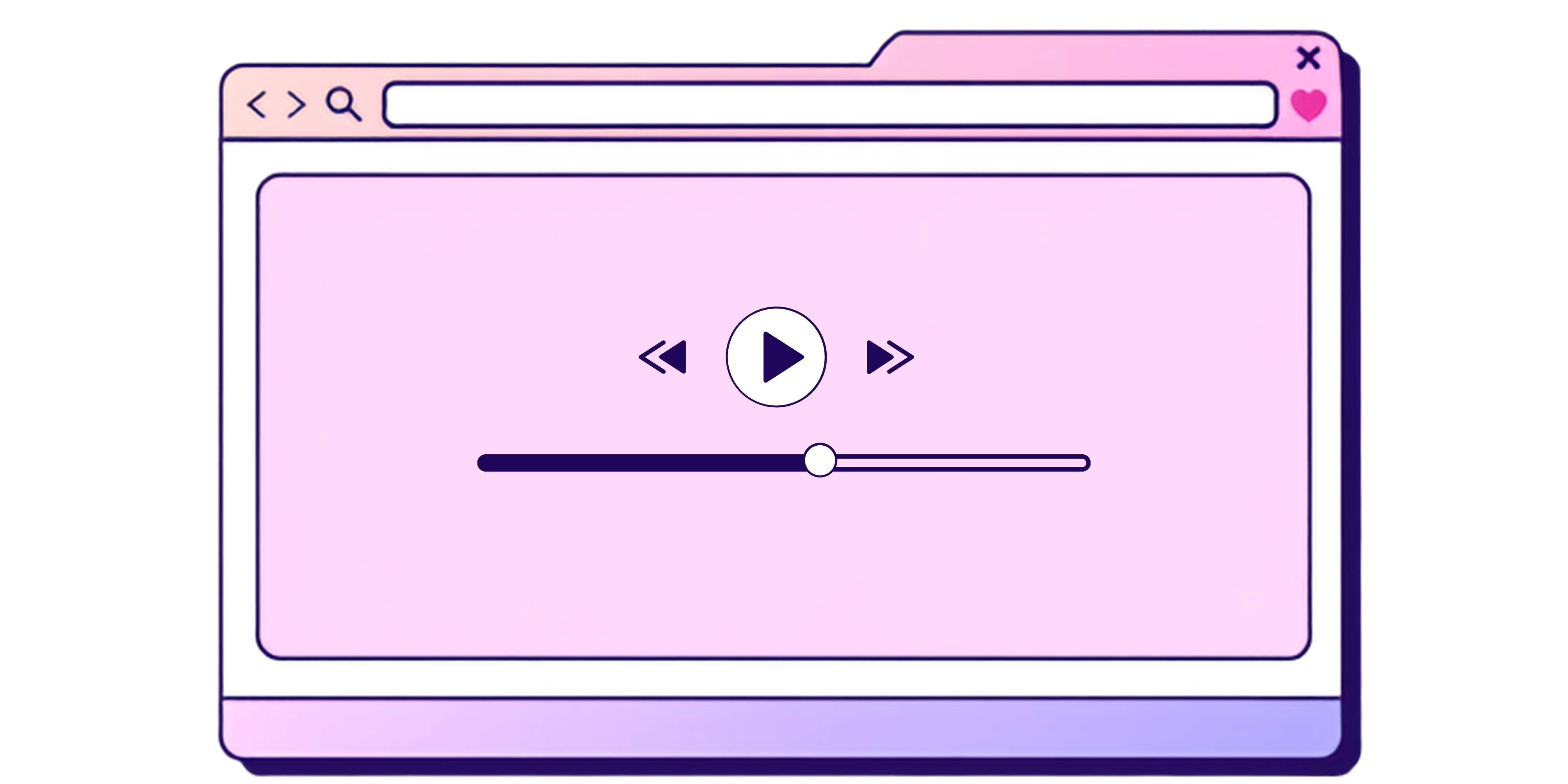 Pastel Y2K browser window